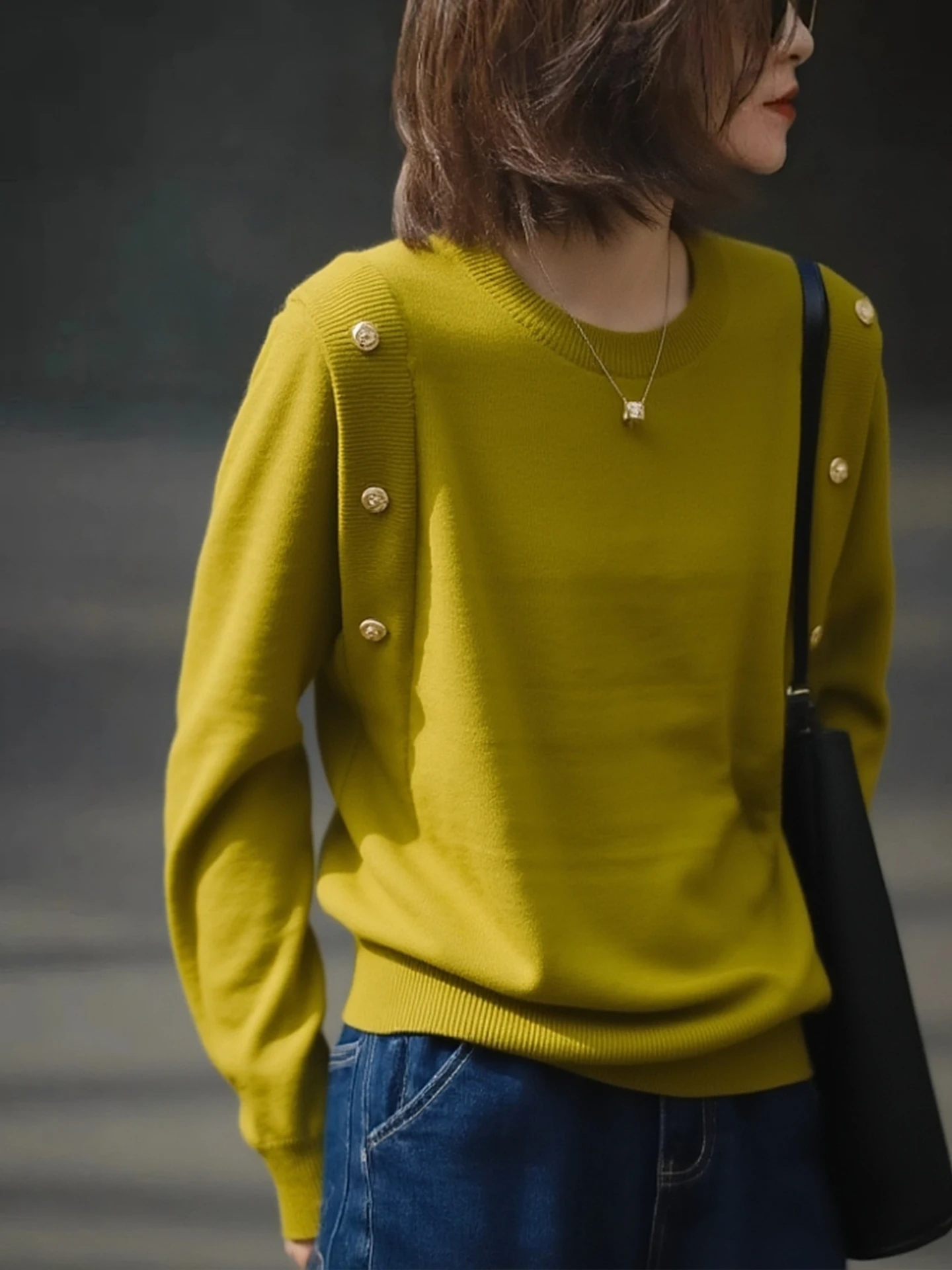 Faionable Camere Knitwear Long Sve Einzigartige Basisschicht Irt Sli Winteroberteil für junge Frauen Pendeln Sle Loose Fit