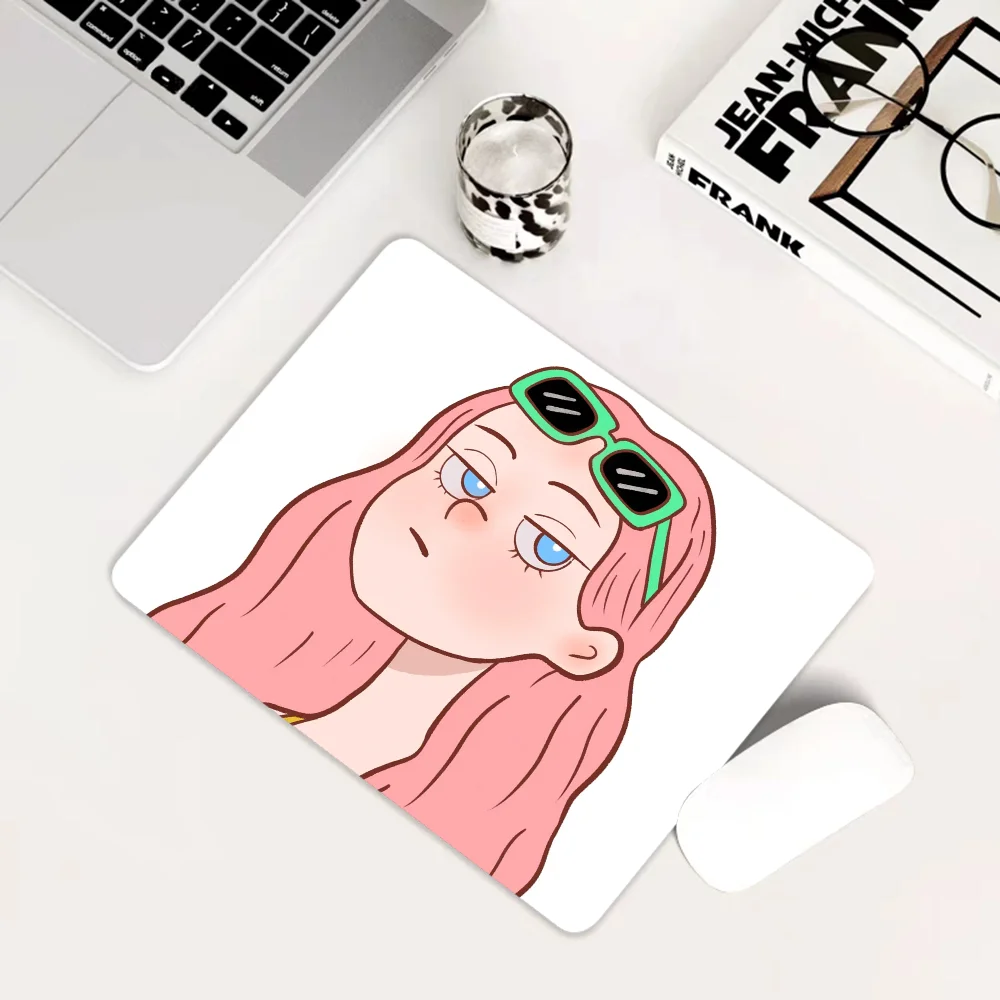 Beauty fashion girl Mousepad Small Office Computer Desk Mat Table Keyboard Big Mouse Pad Laptop Cushion Non-slip Deskpad Home