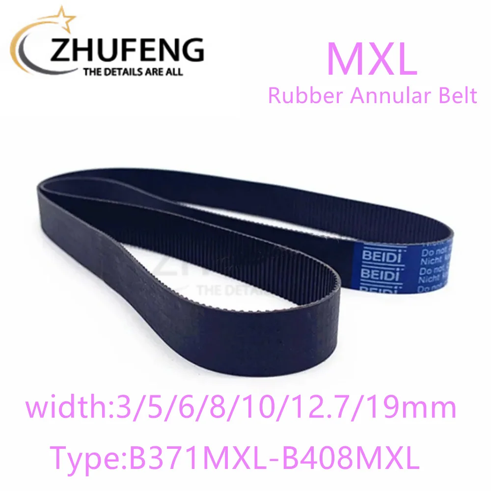 MXL High torqueTiming BeltBelt B371B372B375B378B380B386B388B390B397B400B405B408  Width 3/5/6/8mmto19mm For 3D Printer Drive Belt