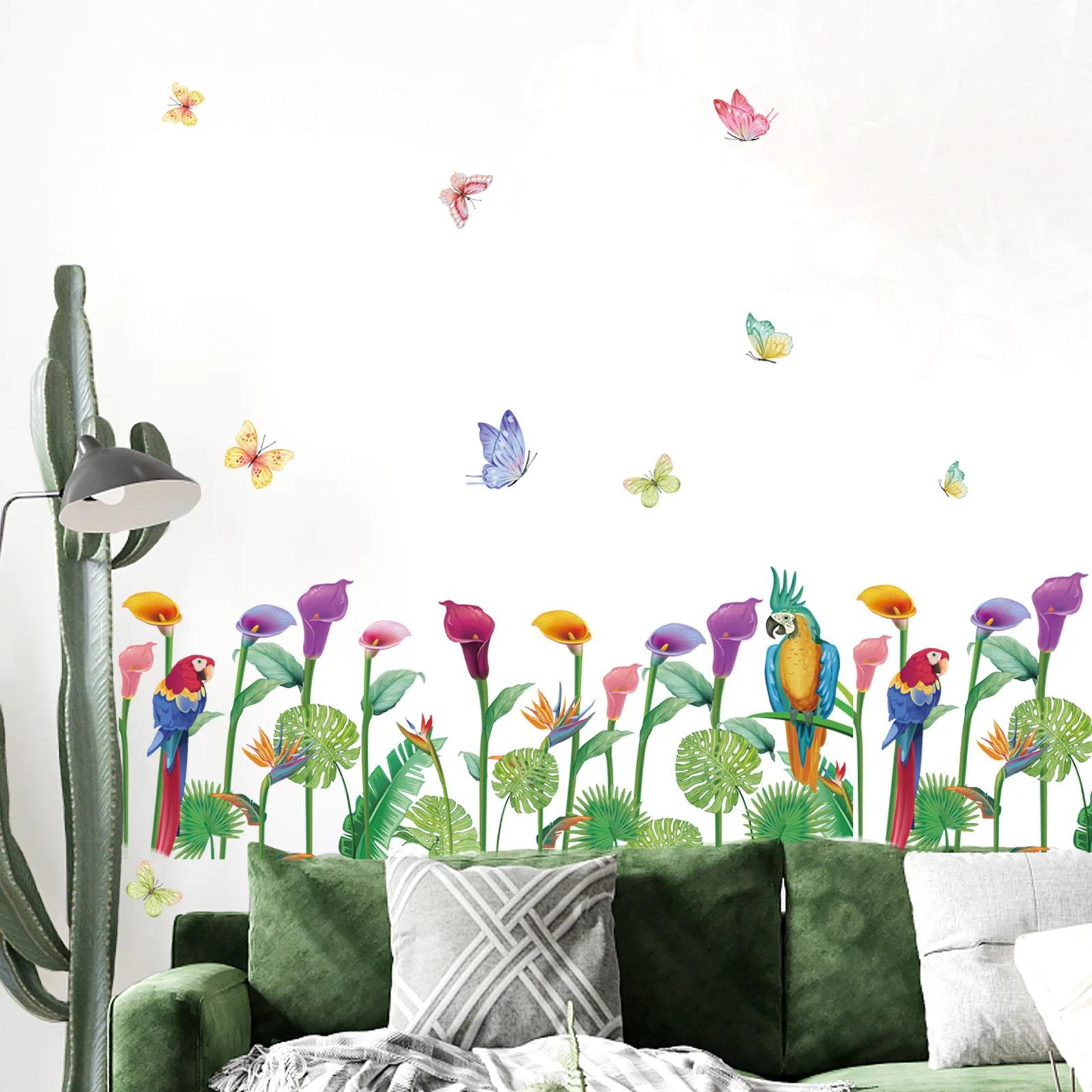 Cute Flowers Wall Sticker Colorful Floral Wall Decal Vinyl Peel and Stick Wall Decor for Nursery Teen Girls Boy Kids Room