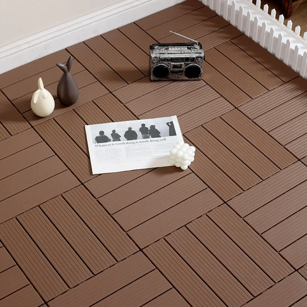 Anti-corrosion Balcony Flooring Plastic Wood Wear-resistant Plastic Wood Flooring Waterproof Garden Flooring Renovation