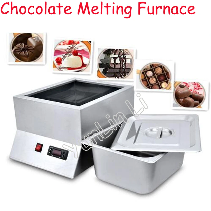 Horno eléctrico de fusión de Chocolate de un solo cilindro, 1 bandeja, de acero inoxidable, para uso comercial y doméstico