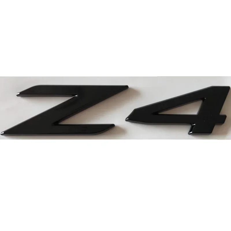 Chrome Gloss Black Letters Trunk Emblems Z 4 Number Badge for BMW Z4
