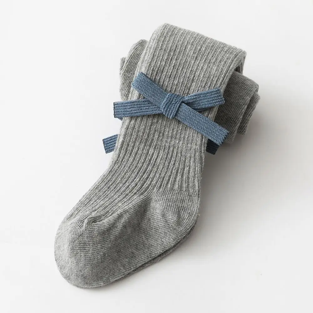 

Solid Color Children Pantyhose Lolita Bow Knitted Kids Stockings Korean Style Stockings Cotton Kids Tights Baby