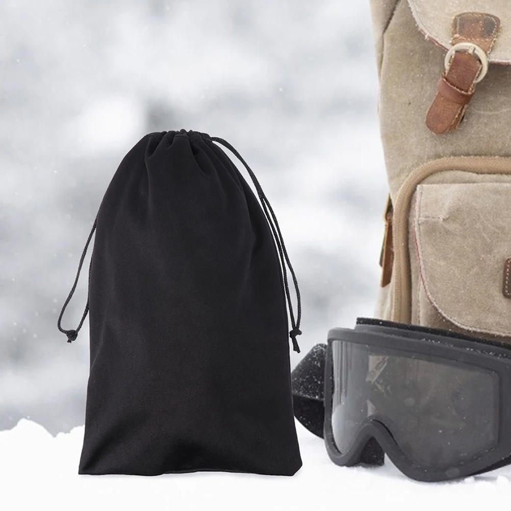 

12pcs ski goggles bag snow anti-scratch drawstring pouch travel eyewear storage lightweight microfiber glasses for outdoor