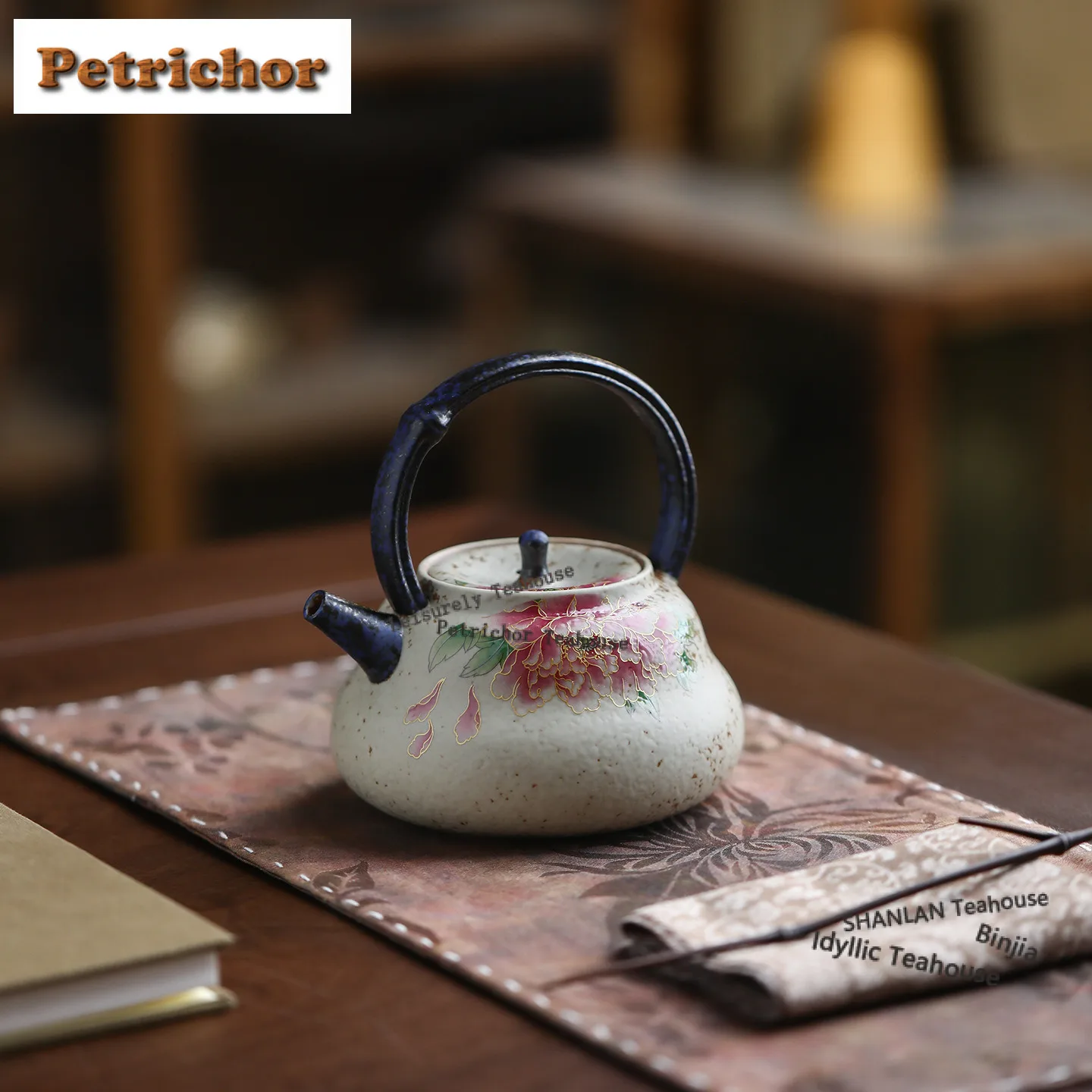 

550 мл золотой шелковый пион Firestone красная подъемная ручка чайник элегантный чайник для заварки чая чайник с шариковым отверстием посуда для напитков подарок