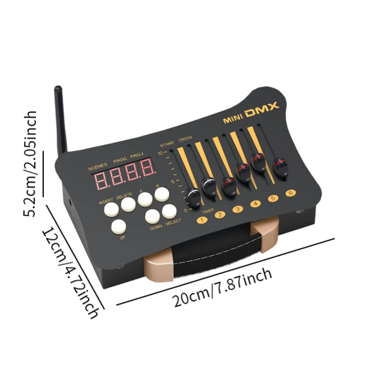 เครื่องควบคุม Dmx512อเนกประสงค์พกพาได้ง่ายสำหรับการแสดงแสงไฟเวทีงานเทศกาล KTV บ้านงานเลี้ยงวันเกิด