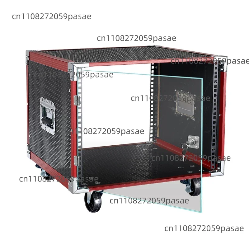 Outdoor Shockproof Rack Case - 10U/12U/16U Portable Flight Case for Audio, Reinforced Alloy Frame