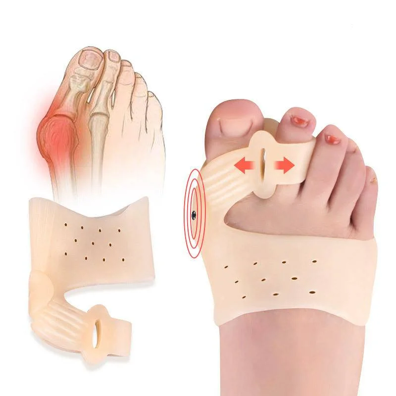 Pés cuidados dedo do pé grande hallux valgus corrector orthotics osso polegar ajustador correção pedicure meias bunion straightener