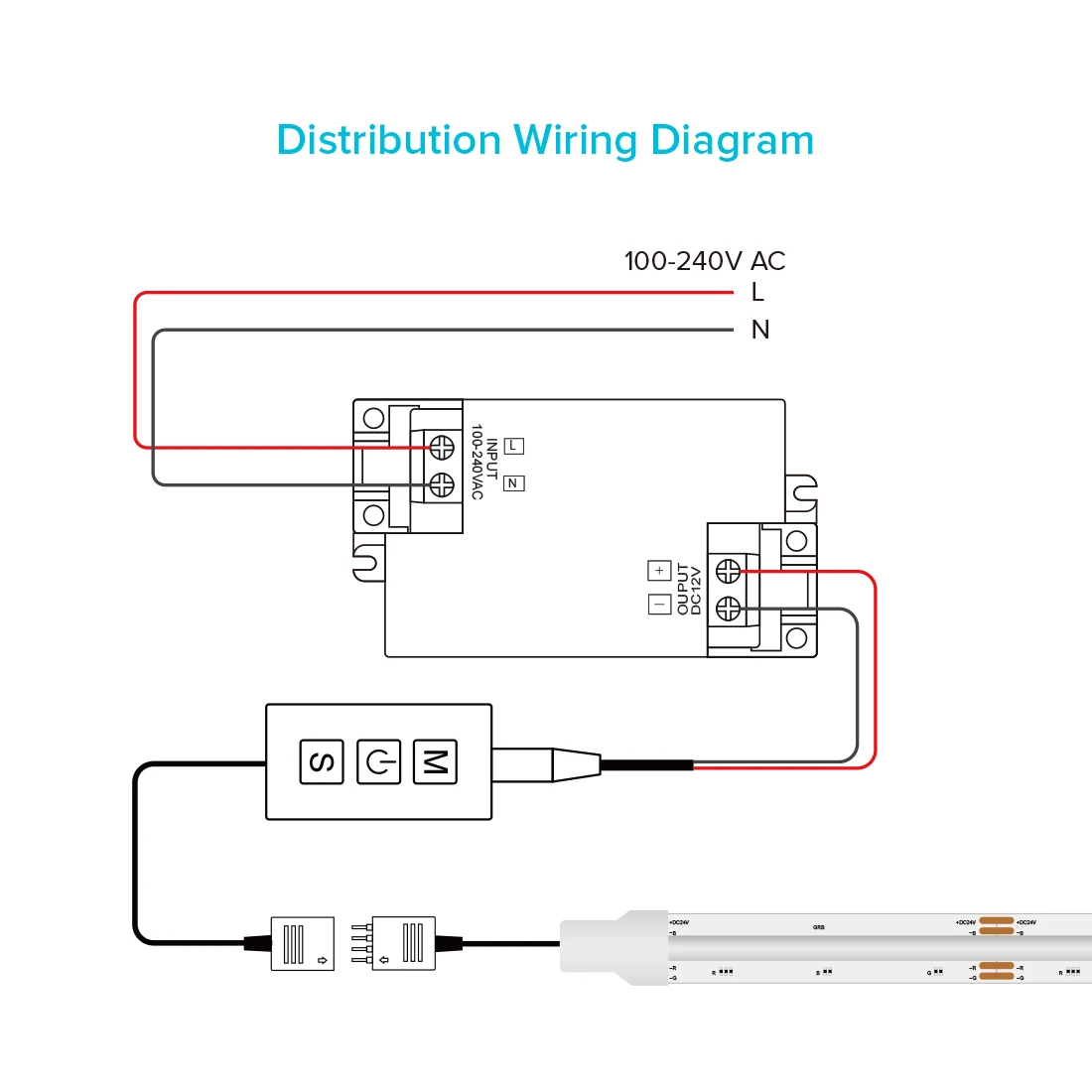 100V 240V AC to 12V 24V LED Driver Transformer DC Power Supply for LED Strip Lights Constant Dimmable Voltage LED Projects