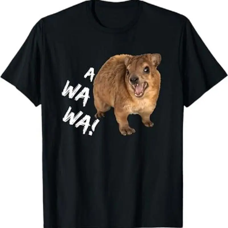 تي شيرت Awawa مضحك غاضب صراخ Hyrax Meme