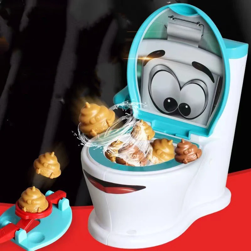 

1 Set New Poop Shooter Toy Funny Toilet Toy Family Party Relaxation Parent Child Interactive Game Tabletop Catapult Game Toys