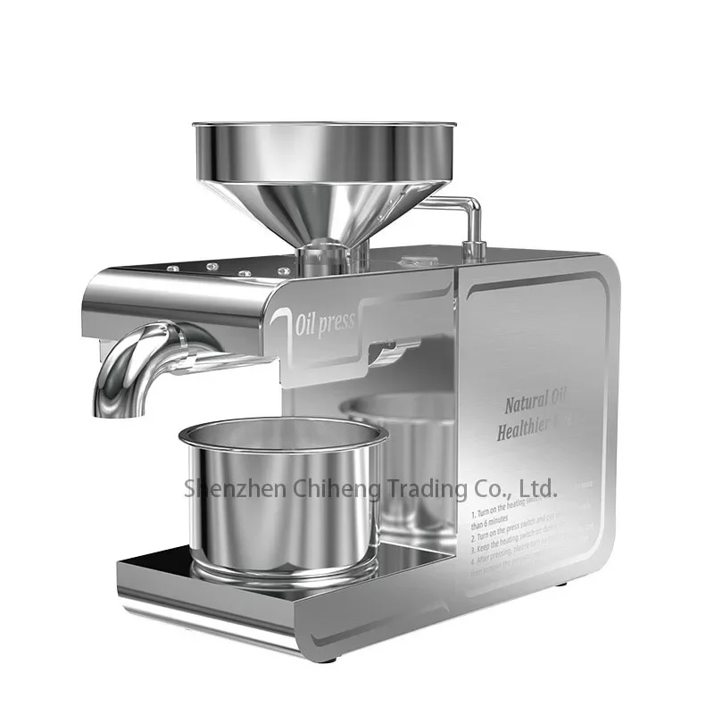 220V/110V Stainless Steel Oil Press Machine Automatic Hot Cold Oil Extractor Peanut Sunflower Seed Olive Oil Press