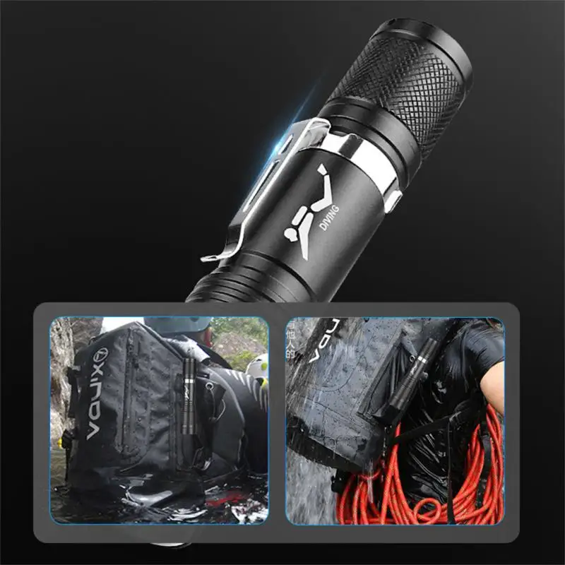 Professional Led Flashlight Water Sports Waterproof Led Lamp Must-have 18650 Battery Diving Flashlight For Professionals Durable