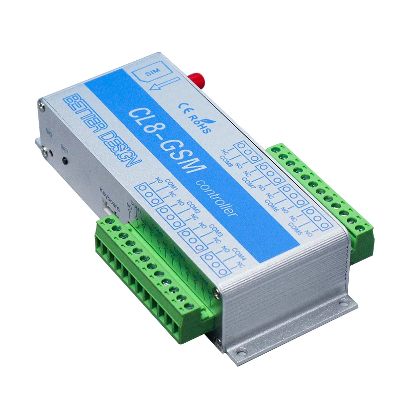 Gsm Afstandsbediening Aan/Uit Schakelaar CL8-GSM 8 Kanaals Relais Uitgang Ondersteuning Temperatuur Vochtigheid Monitoring