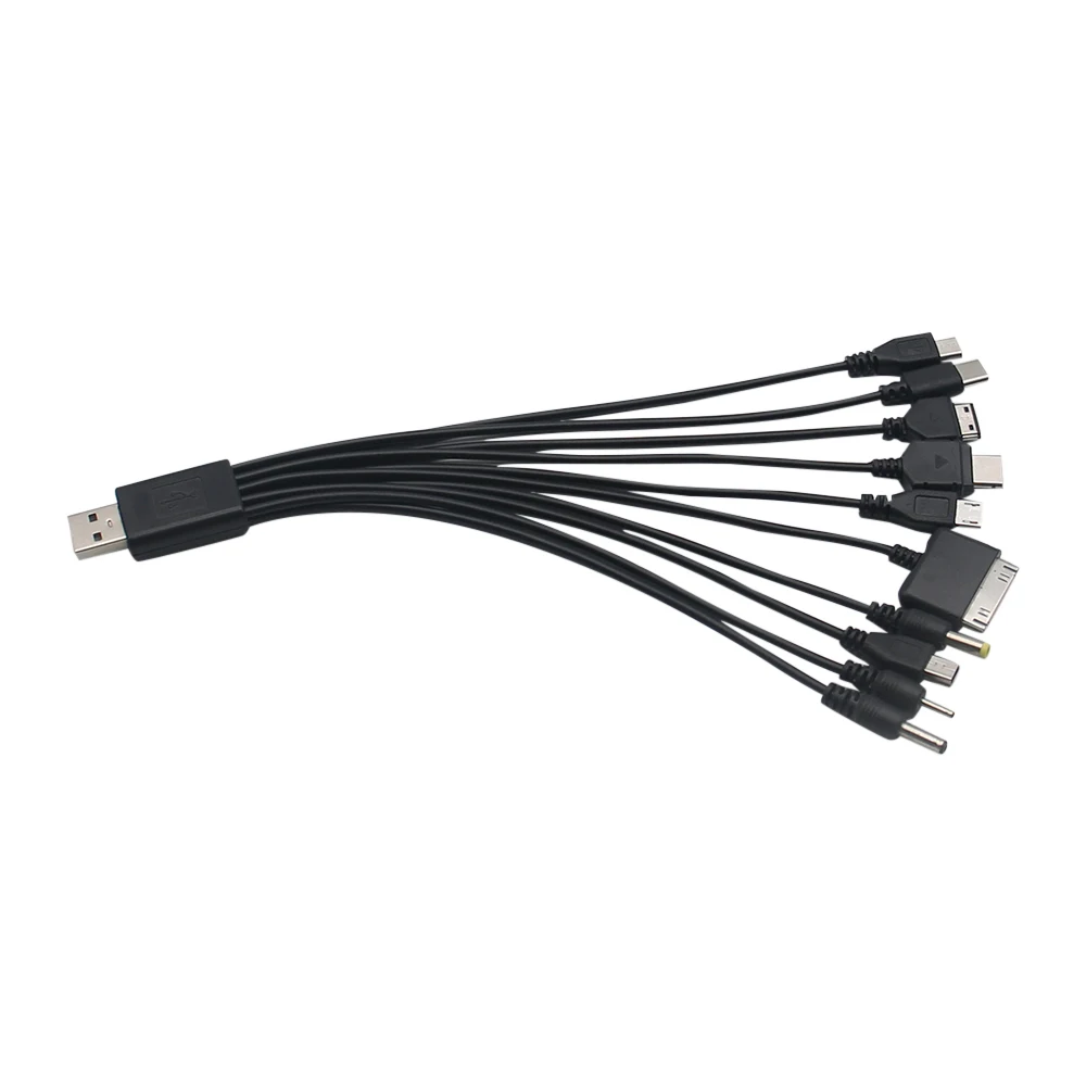 Cabo Universal Micro USB, 10 em 1, Multi Carregador, Cabo de telefone, Cabo de carregamento, Adaptador para telefone
