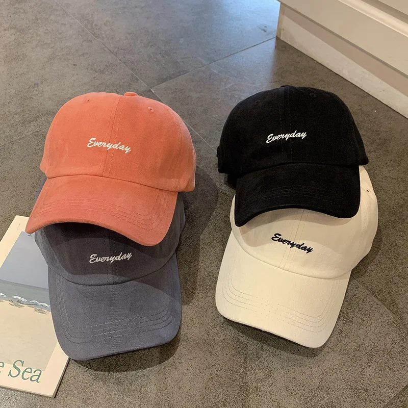 

Simple Letter Embroidered Duckbill Cap for Unisex Soft Top Sunscreen Baseball Cap Women Sunshade Hat 피카츄 우산 Gorras De Béisbol