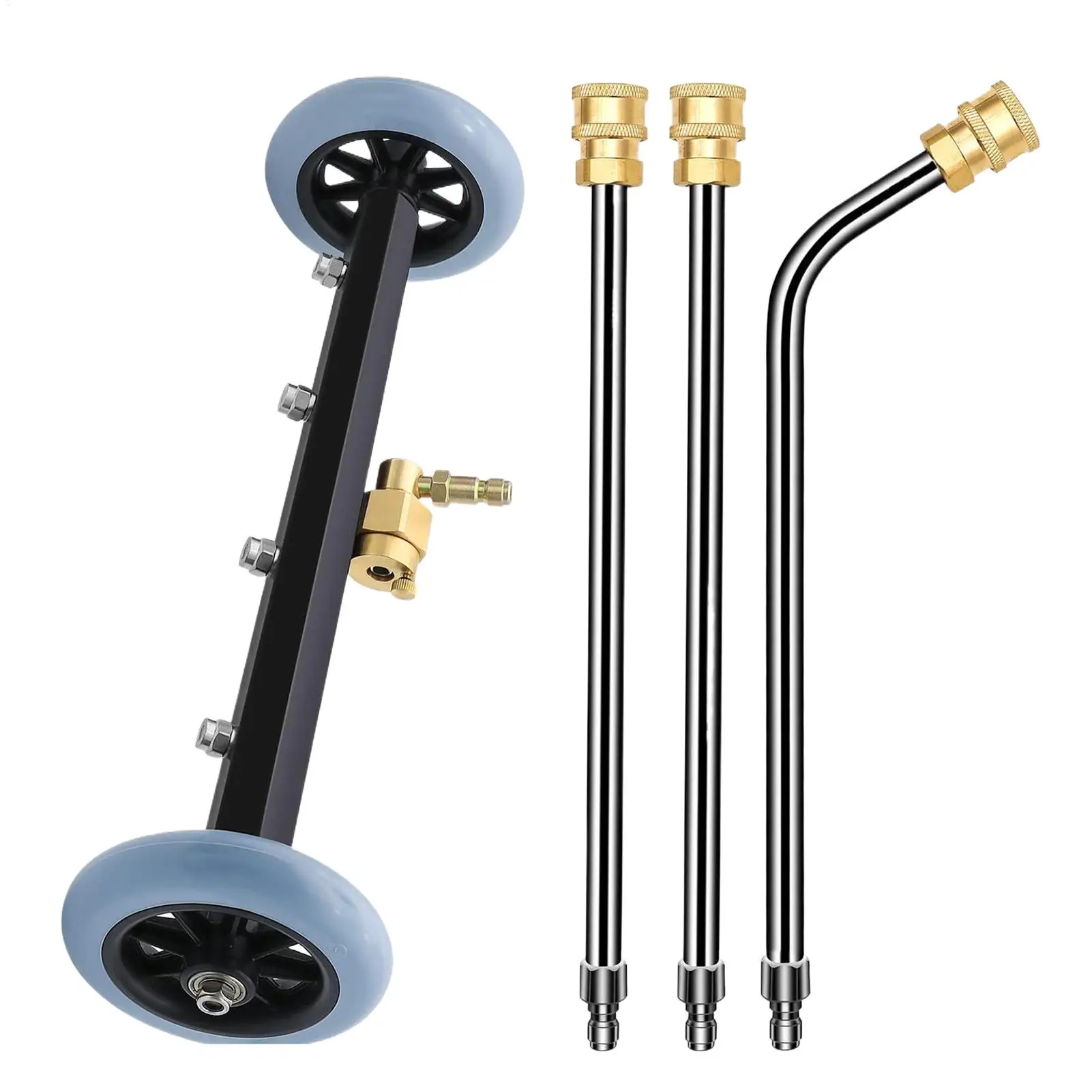 

Мойка высокого давления для днища автомобиля 4000 фунтов на кв. дюйм, 16 дюймов, с 2 удлинителями и угловым насадкой 60 градусов