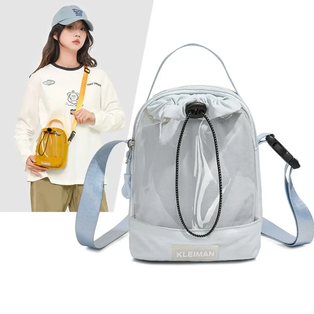 

Легкая прозрачная сумка через плечо, водонепроницаемая сумка для хранения бутылок с водой с большим отверстием, регулируемая женская сумка через плечо INS для пикника