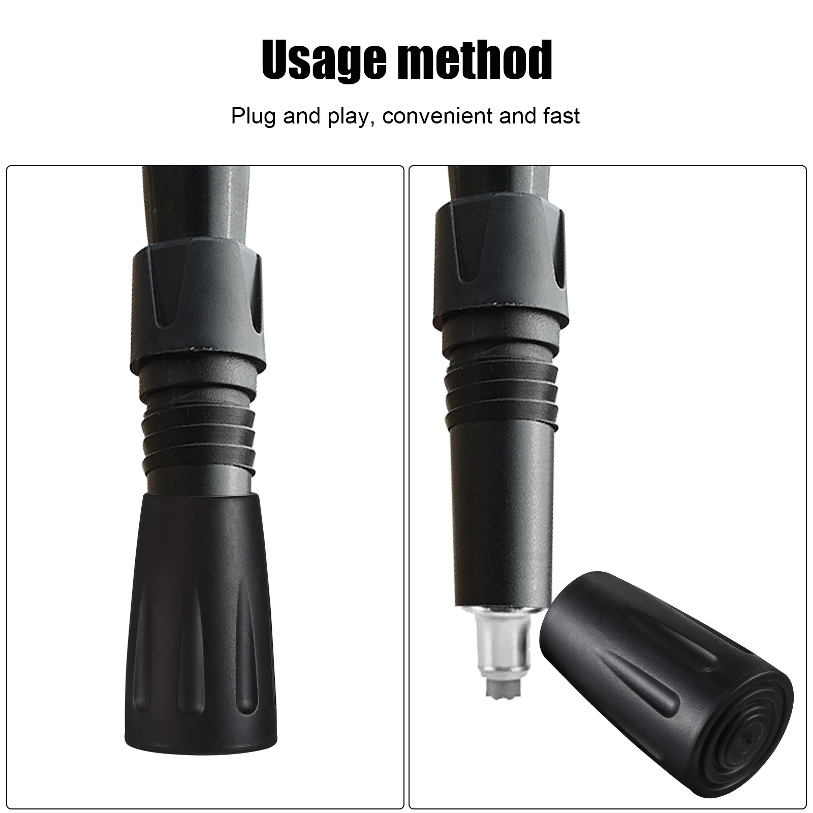 

4 Pcs Floor Mat Cane Protector Staff Walking Stick Hiking Pole Tpr Trekking Tips for Poles