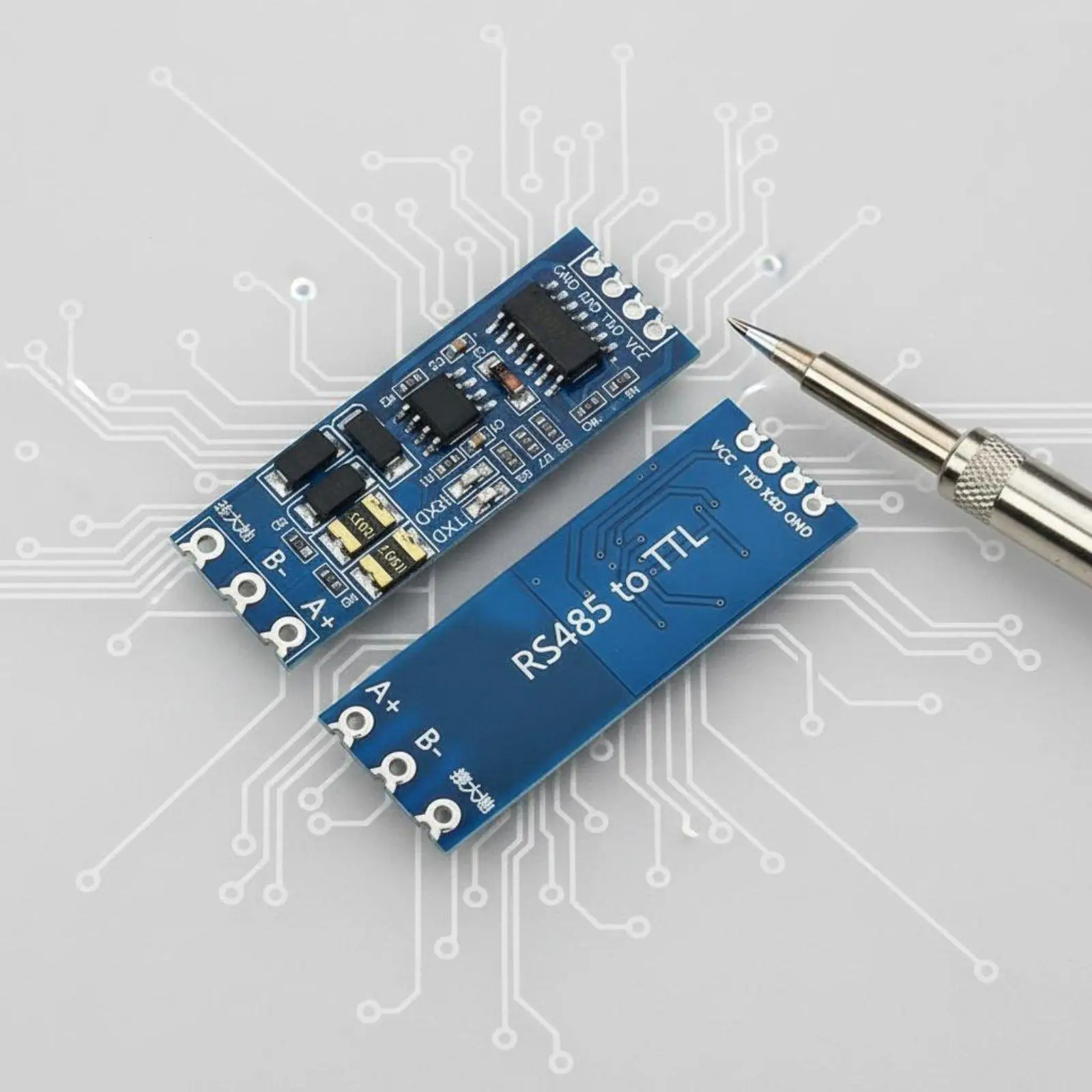 Serial Uart Module RS485 TTL Converter with Overvoltage Protection for Embedded Systems and PLC Applications