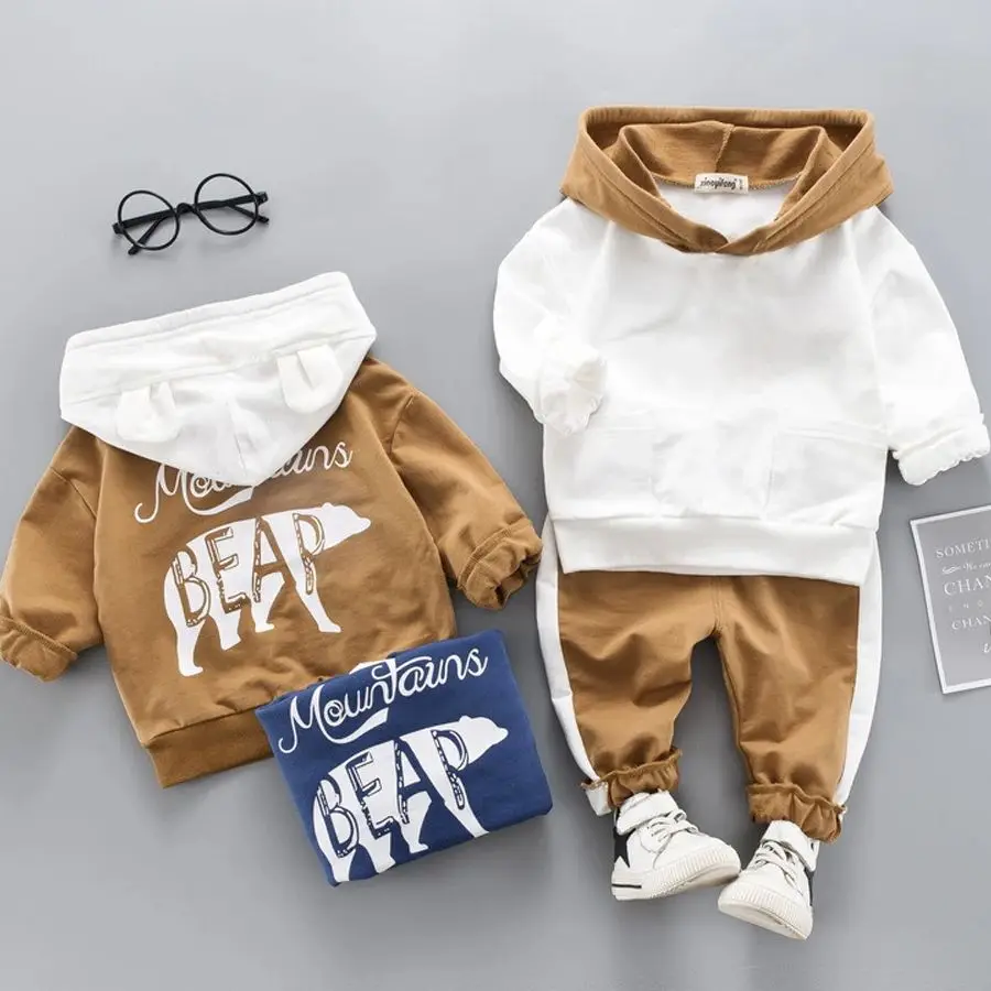 Spring Autumn Lzh Newborn Baby Clothing Boys Clothes Sets Long Sleeve Hoodie Sweatshirt+Pants 2PCS Outfit Infant Daily Suit 1-4Y