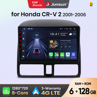 Junsun Android Wireless CarPlay Auto Car Radio For Honda CR-V CRV 2 2001-2006 Intelligent Systems DSP SWC RDS GPS FM BT