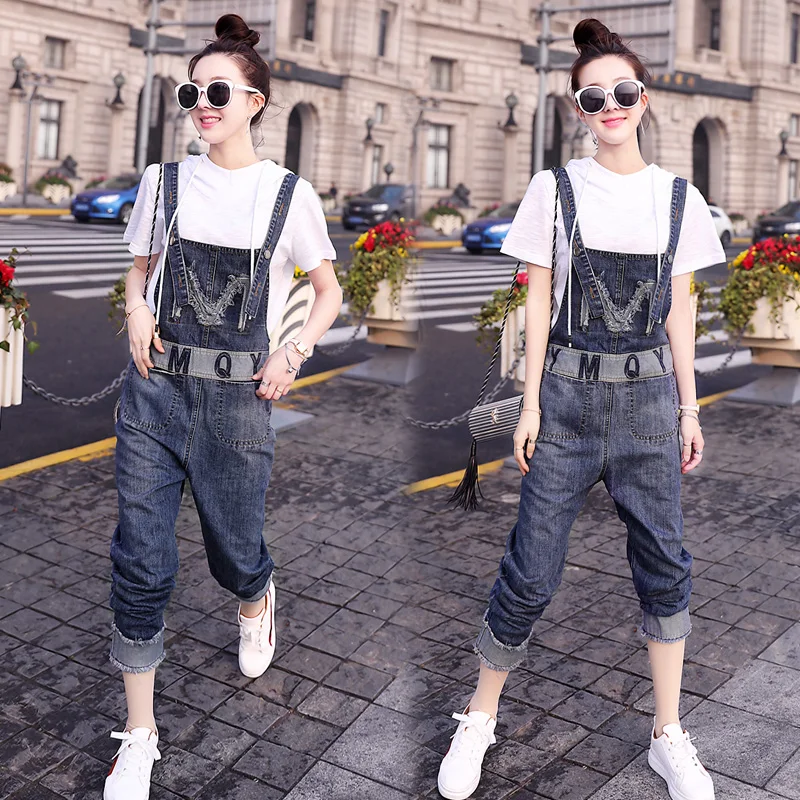 

Женские свободные джинсовые комбинезоны с широкими штанинами, весна-осень, с высокой талией, облегающие, расклешенные, повседневные, модные, больших размеров