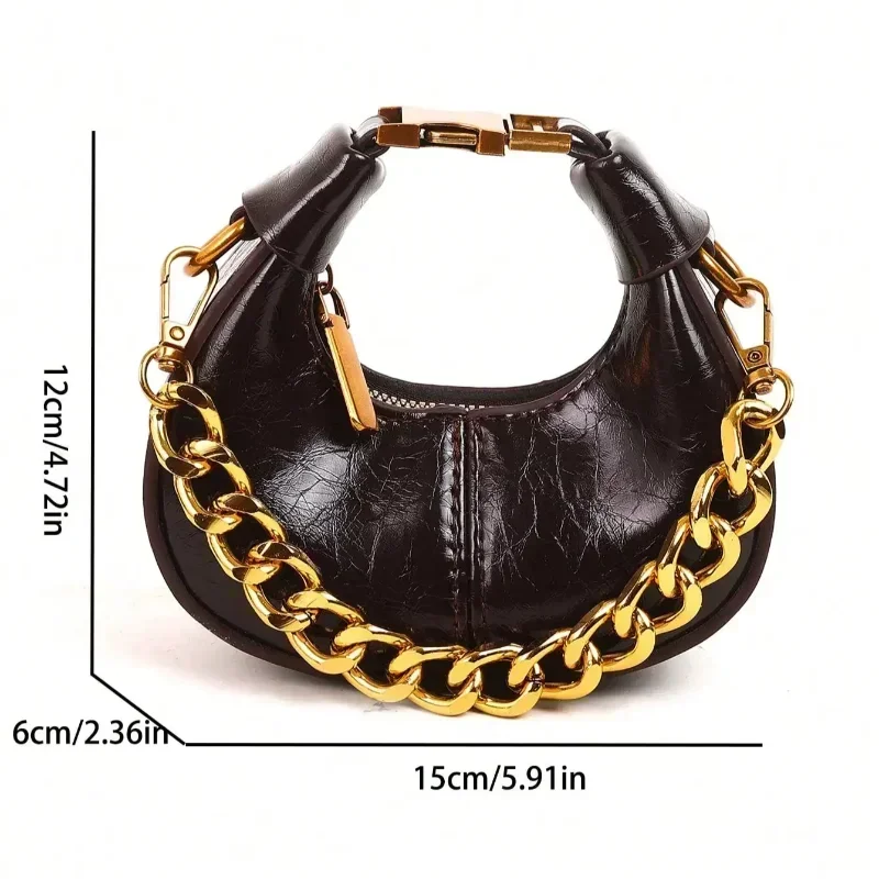 حقيبة يد صغيرة عصرية، حقيبة كتف أنيقة ذات ملمس أنيق وبسيط، حقيبة كاجوال جديدة بمقبض علوي للنساء #6