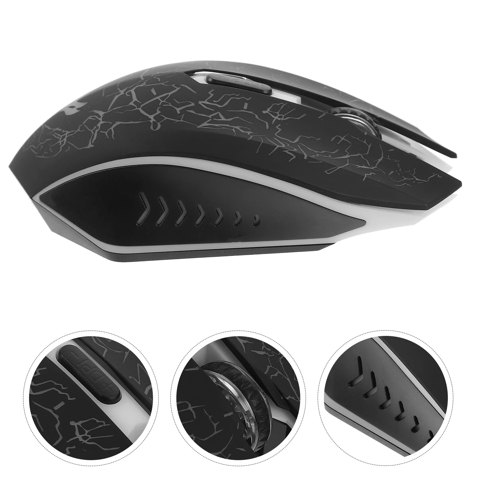

6D Wireless Gaming Mouse 2.4Ghz Rgb Lighting High Precision Optical Sensor Silent Clicks For Laptop Office Home Work Use