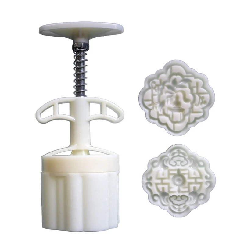 

Y166 Traditional Moon Cake Molds MidAutumn Festival Moon Cake Maker Cookie Stamps Hand Pressure Moon Cake Bakings Tool