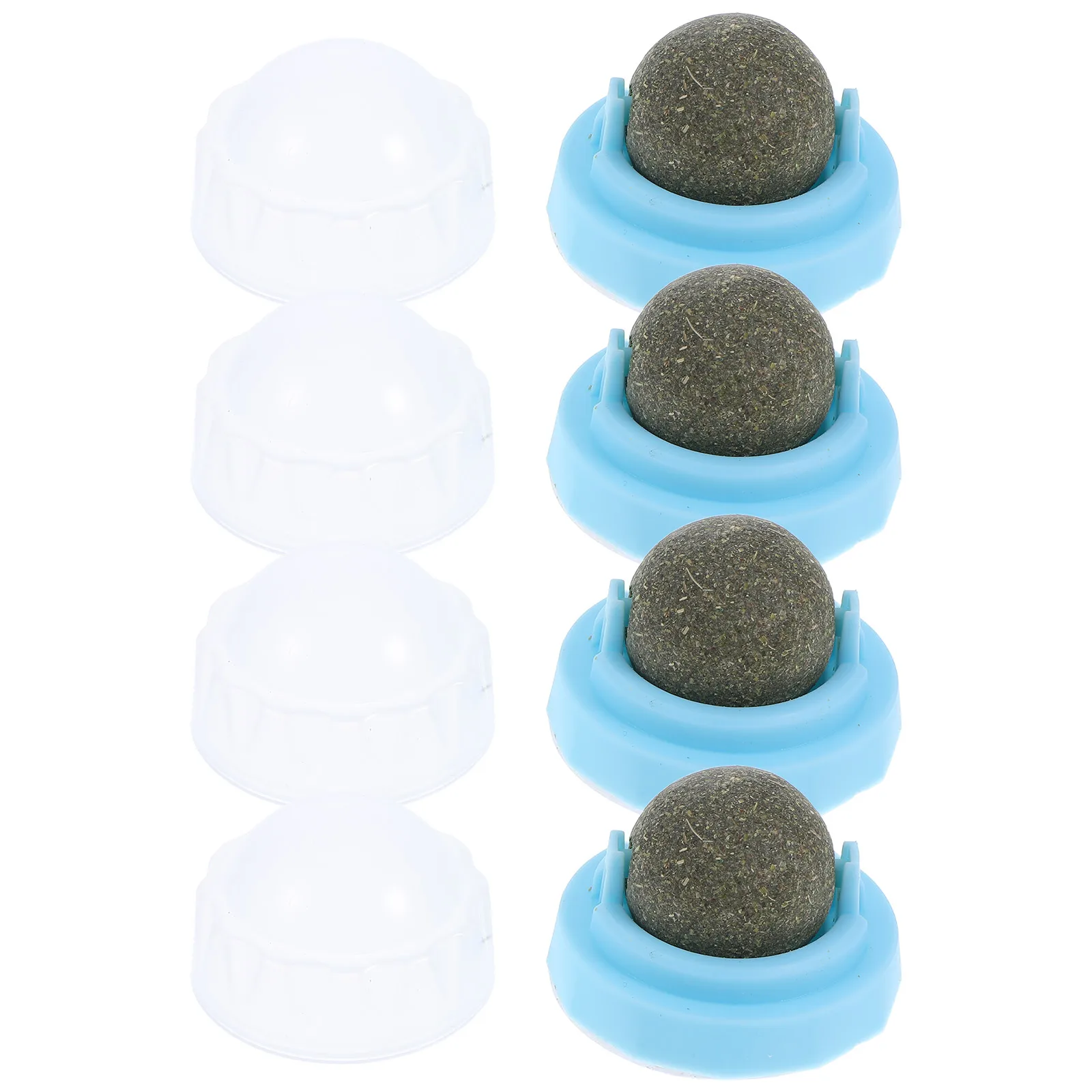 

4pcs Lollipop Catnip Chew Toys For Kittens Toys Rotating Design Chewing Stick Teeth Cleaning Balls for Cats Pet Supplies