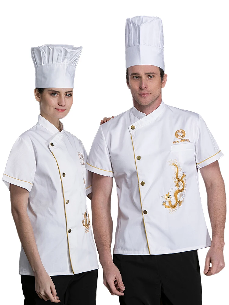Hotel Restaurant Chef Uniforms Jacket for Men Women Shirts Kitchen Uniform Catering Bakery Cooking Clothes Tops