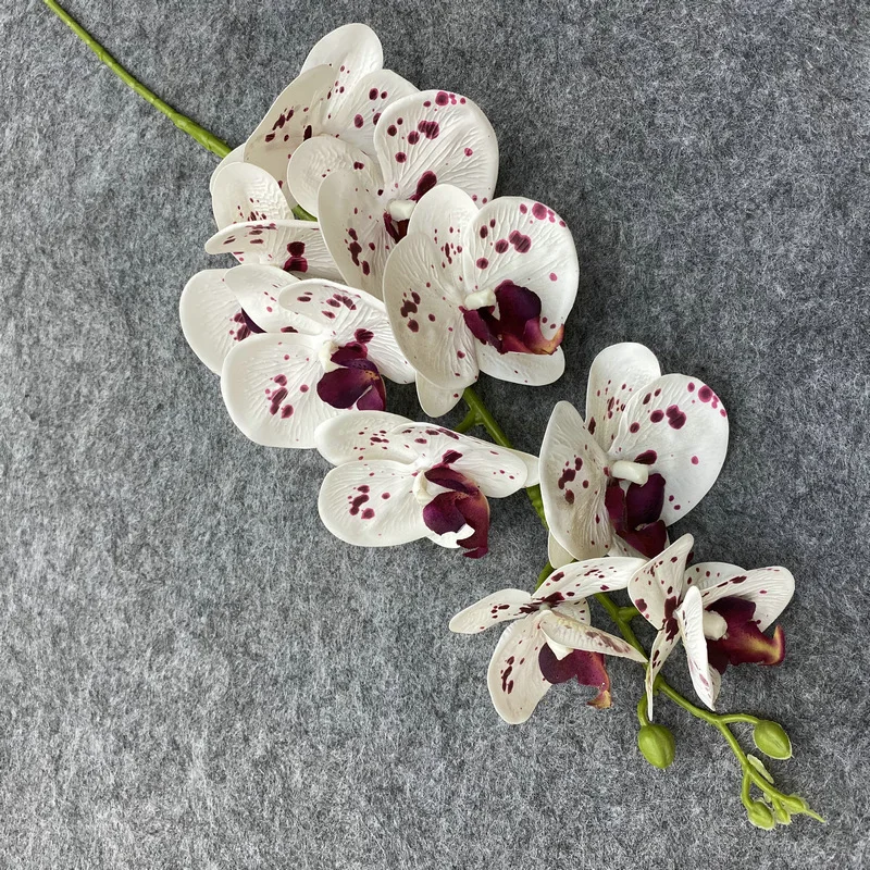 Neue künstliche Blume, 9 Köpfe, Schmetterling, Orchidee, langer Zweig für Wohnzimmer, Hochzeitsdekoration, Hoteltisch, fühlt sich echt an, gefälschte Blumen – Detail 5