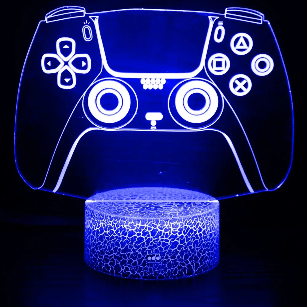 

Gamepad 3D Illusion Lamp LED Night Light 7 Color Changing Gamer Nightlight Kids Room Decor Christmas Birthday Gift for Boy Men