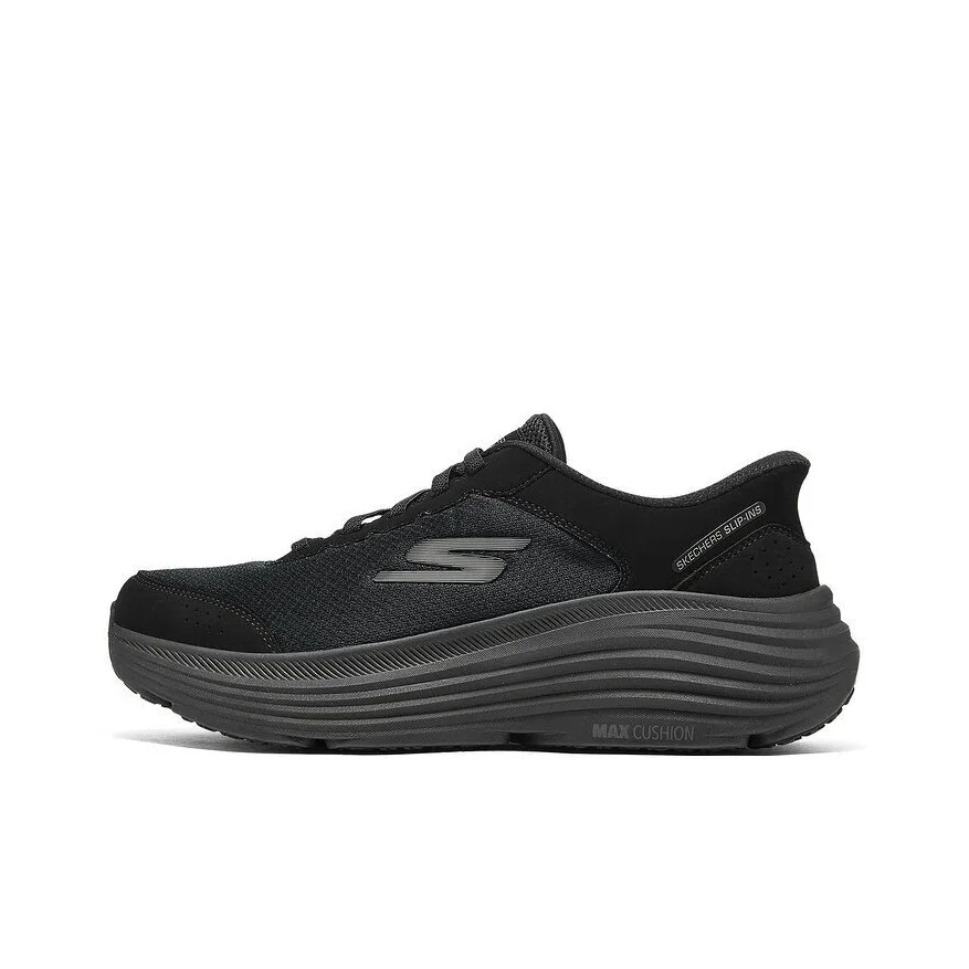 Skechers MEN'S GO Textile, Synthetic Leather Low top Running Shoes Men's Black 220610-BBK