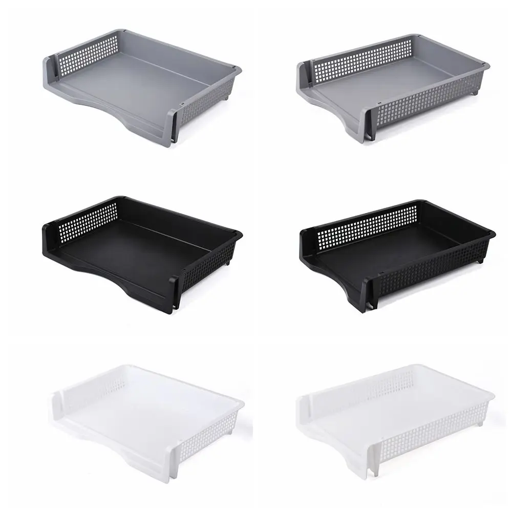 Organizzatore da tavolo alla moda Portadocumenti impilabile Organizzatore di file Portadocumenti Vassoio portaoggetti per file A4 Documenti laminati in plastica
