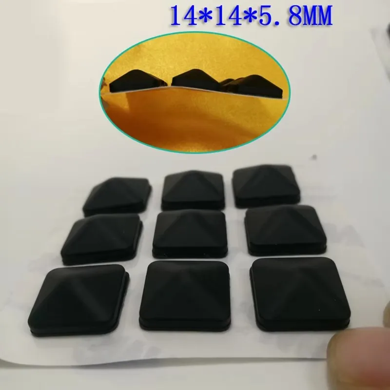 3M self-adhesive rubber pad square rubber pad damping cushion chassis pad notebook anti slip pad silicone gasket 14*14*5.8mm