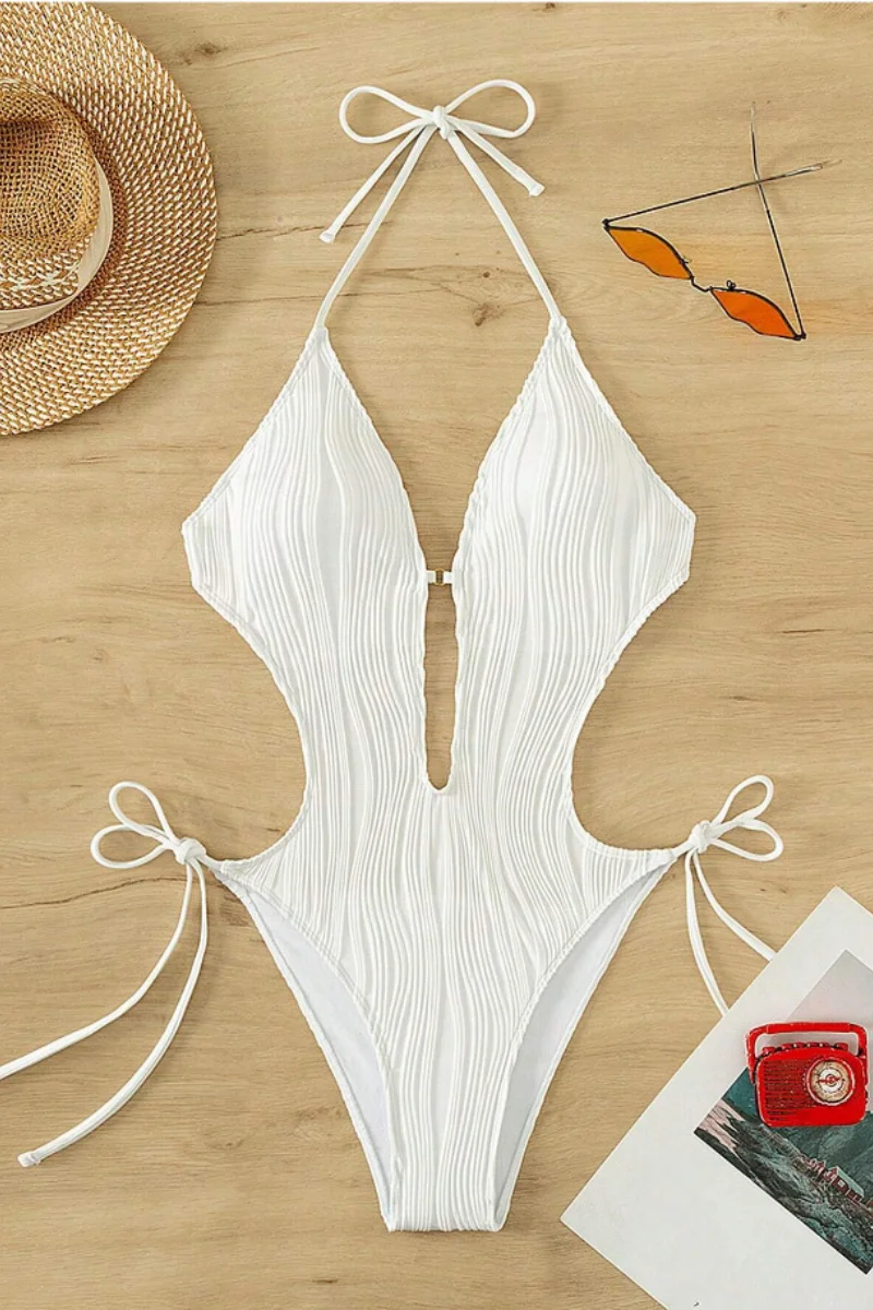 New European and American One-piece Swimsuit Sexy Backless High Waist Women One-piece Swimsuit