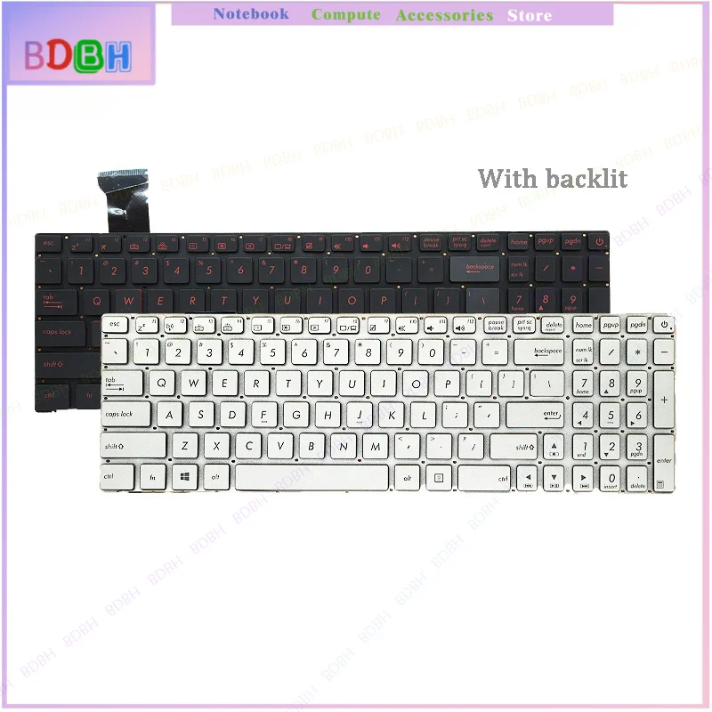 New Original Laptop Keyboard For ASUS GL552 N552V N551Q/JK/JB ZX50J ZX50V FX-PLUS PRO G551JX/VW G551V With Backlit
