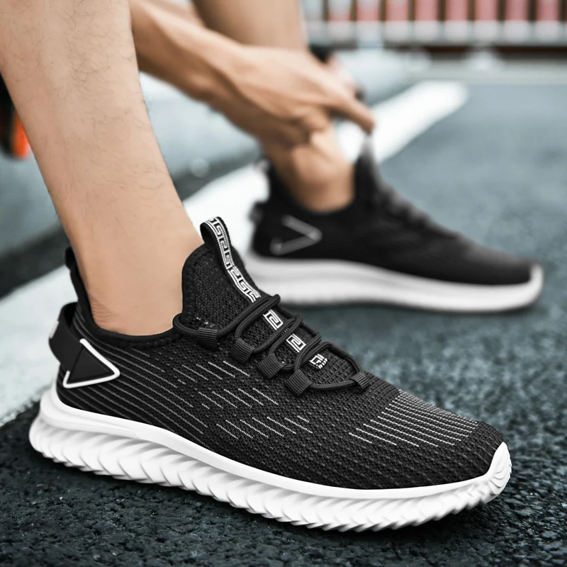 

Shoes for Man Mesh Sneakers New Platform Lightweight Running Comfortable Lace Up Breathable Training Soft Sole Casual Shoes