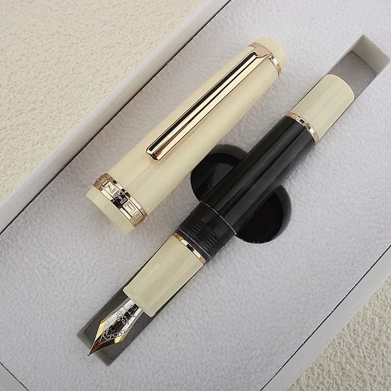 Brand JinHao 82 Mini Fountain Pen Acrylic Ink Pen Spin Golden EF F M Nib Stationery Office School Supplies Writing Gift