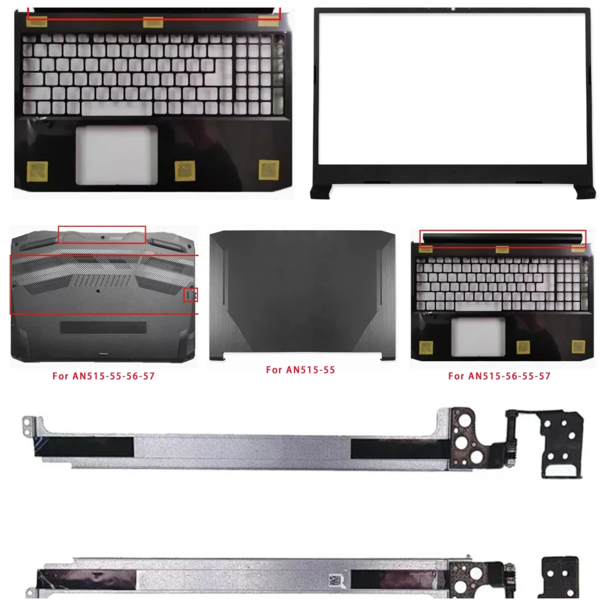 New for Nitro 5 AN515-54-55-56-57-43 laptop LCD screen rear cover, palm rest,bottom cover, front panel, abcd hinge, keyboard