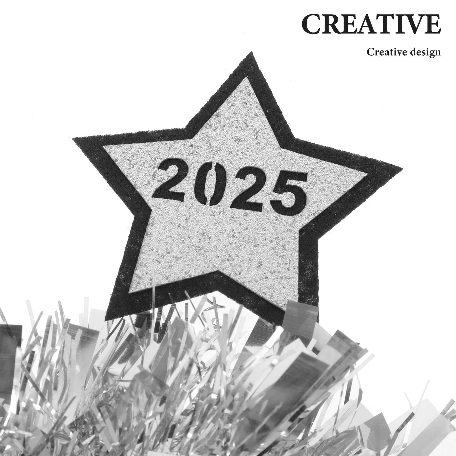 

New Year Party Supplies Digital Star Hairband Happy Headdresses Headband Silver Latte