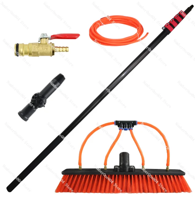 For use in 36FT water inlet rod brush kit for window cleaning systems with 11m extension adjustable rod NB-L400