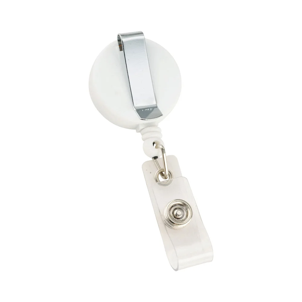 Lotto 10 pz Piatto Porta Badge Reel, Retrattile ID Card Clip di Rullo A Pelo, w/Fibbia In Vita, corda di Nylon, Infermiera Ospedale e Ufficio Display