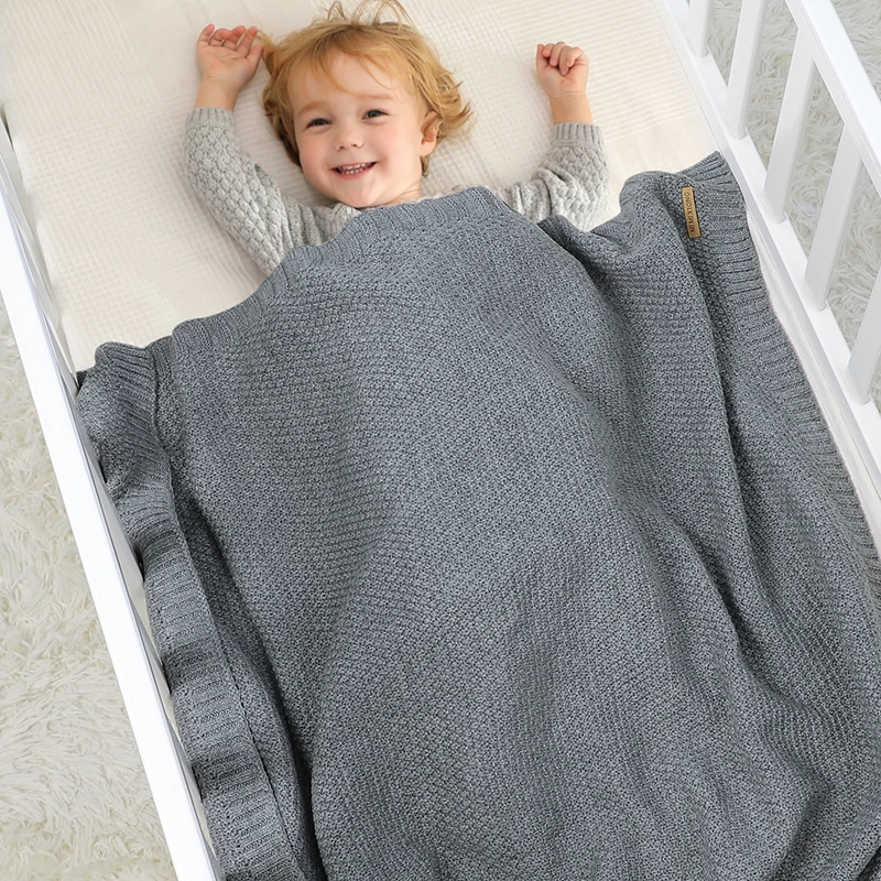 Baby Blanket Knitted Newborn Swaddle Wrap Blankets Super Soft Toddler Infant Bedding Quilt For Bed Sofa Basket Stroller Blankets