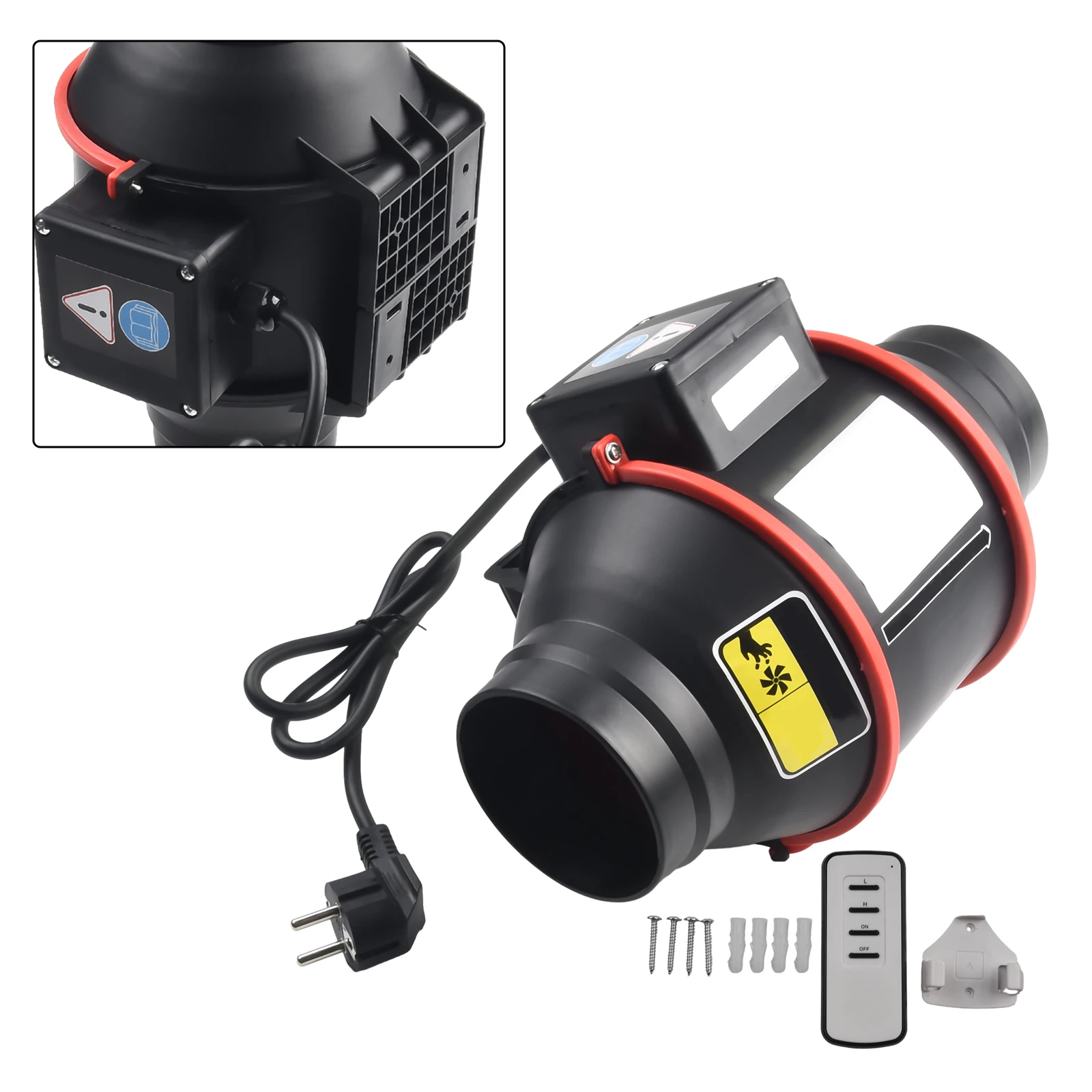 1 Stück Rauchventilator, 100 mm Geschwindigkeitsregelung, Inline-Ventilator mit variabler