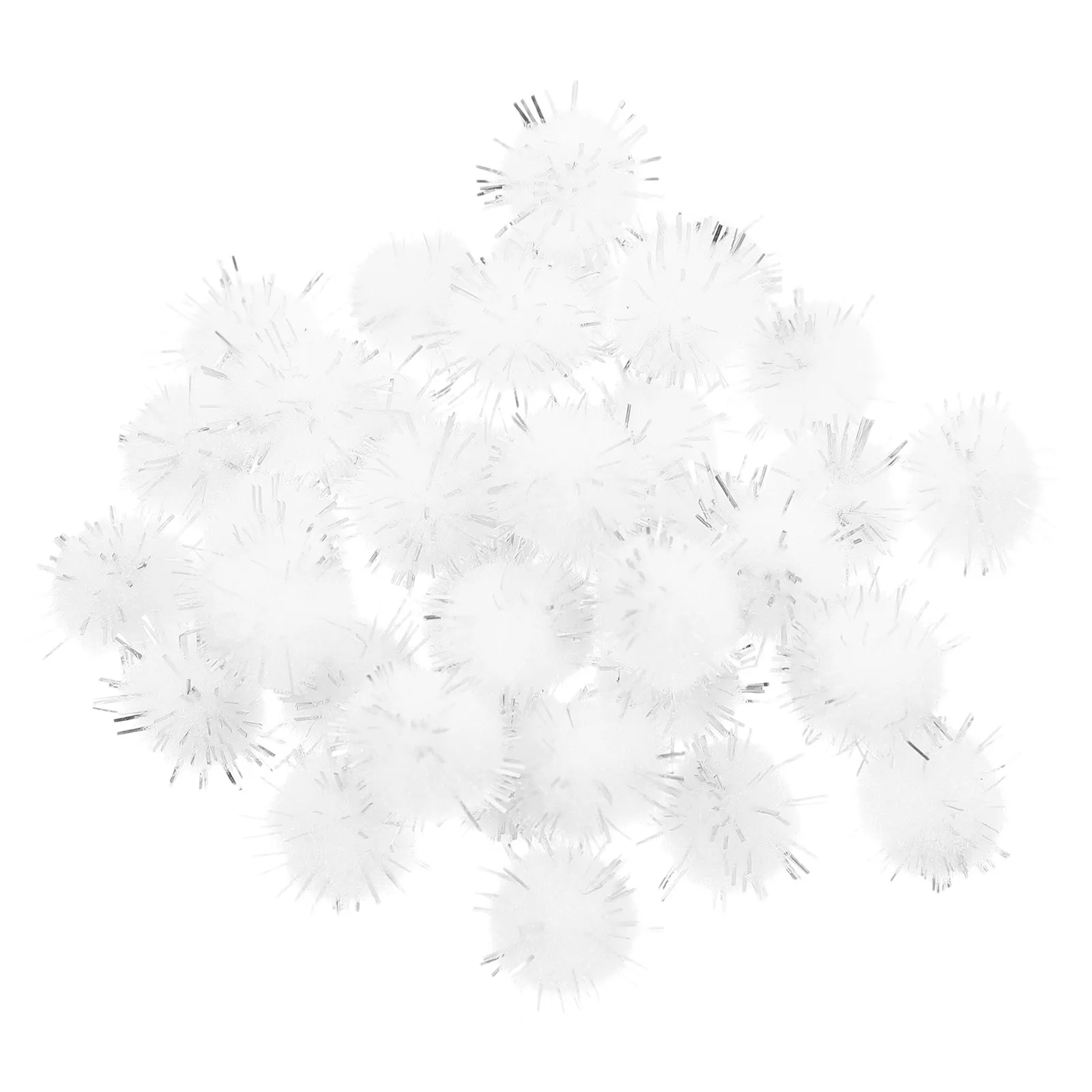 Craft Making Pom Poms Sparkle Balls Glitter Pompoms Tinsel Decorative for Crafts