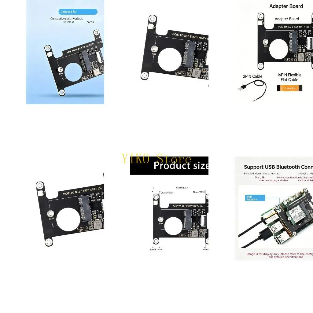 K32C PCIe to E Slot Adapter Board for Office Hardware Service Job Use